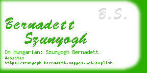 bernadett szunyogh business card